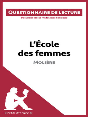 cover image of L'École des femmes de Molière